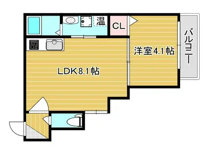 わいわいライン淡路(1LDK/3階)の間取り写真
