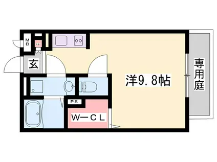 フルール恵比寿(ワンルーム/2階)の間取り写真