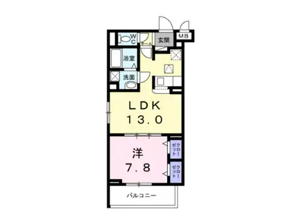 ‐レゼル‐(1LDK/1階)の間取り写真