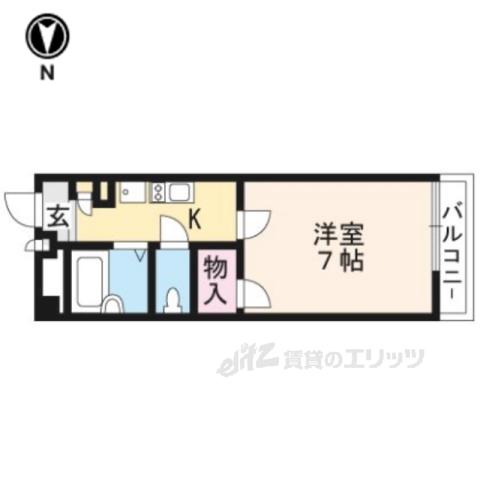 レオパレス旭ヶ丘(1K/1階)の間取り写真