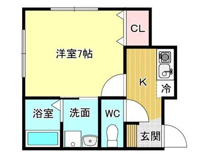 MAISON D AMIS(1K/1階)の間取り写真