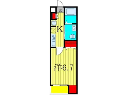 SPINEL KITAKASHIWA(1K/1階)の間取り写真