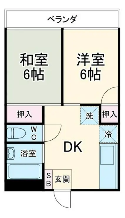 サンハイツ福田 1階階 間取り