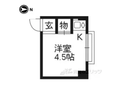 長谷川ハイツ(ワンルーム/3階)の間取り写真