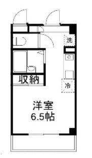 GV備岡(ワンルーム/10階)の間取り写真