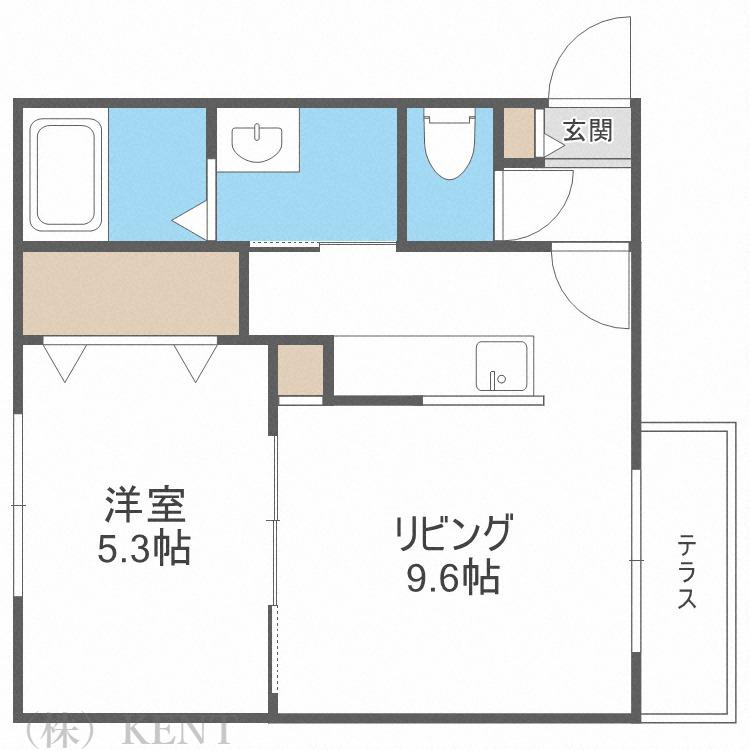 ASTER MIYANOSAWA(1LDK/4階)の間取り写真