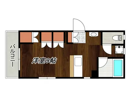 SPACE IN MIZUHO(ワンルーム/3階)の間取り写真