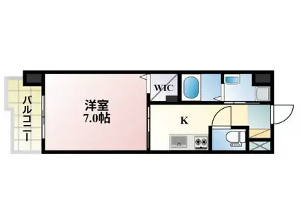 SUN RICH S・T(1K/6階)の間取り写真