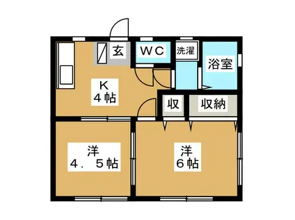 ハイムイケダ(2DK/1階)の間取り写真