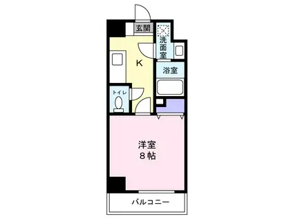 ヴィガラスT(1K/5階)の間取り写真