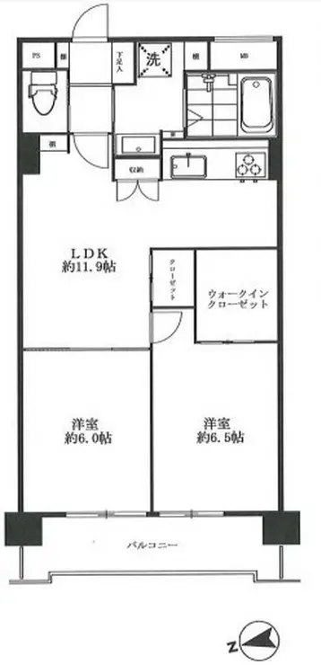 グランドパレス田町 10階階 間取り