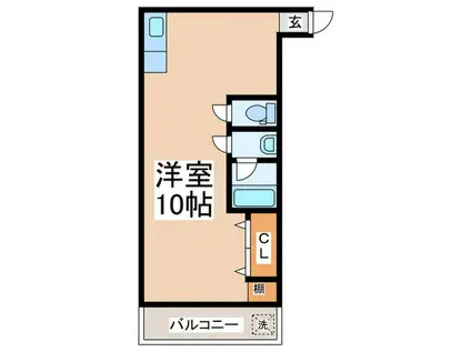 草薙ビル(ワンルーム/3階)の間取り写真