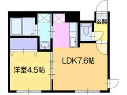サクラブール栄通(1LDK/3階)の間取り写真