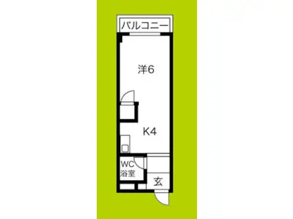 佐伯マンション(ワンルーム/4階)の間取り写真