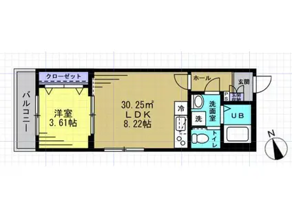 BH新松戸I(1LDK/3階)の間取り写真