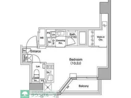 ザ・パークハビオ蒲田(ワンルーム/4階)の間取り写真