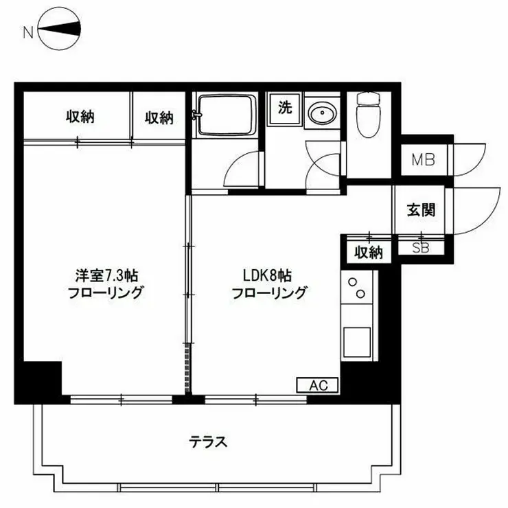 ル・三番町 1階階 間取り
