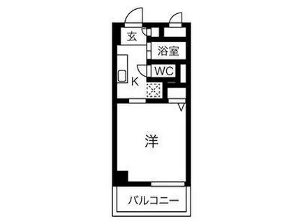 アーバンポイント川名本町(1K/4階)の間取り写真