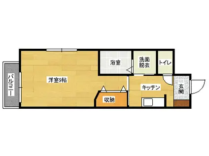 アクアシティ本川町(1K/5階)の間取り写真