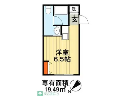 都町BOX(ワンルーム/2階)の間取り写真