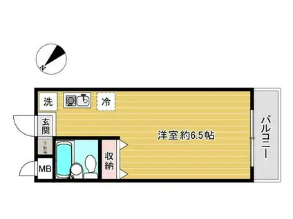 ロワール矢口渡(ワンルーム/4階)の間取り写真