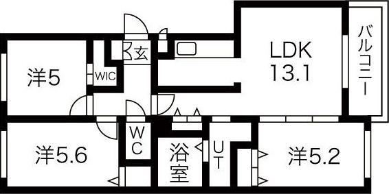 オール裏参道(3LDK/3階)の間取り写真