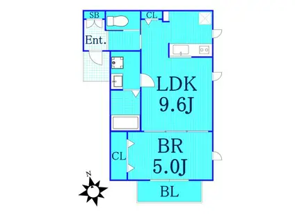 デュマンクレール(1LDK/2階)の間取り写真