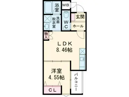 ステラキャットハート(1LDK/3階)の間取り写真