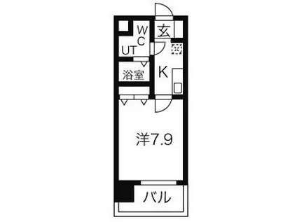 Mステージ栄(1K/4階)の間取り写真