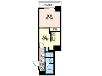 エスティメゾン神田(1DK/7階)の間取り写真