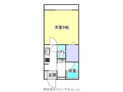 グランドパレス港南B(1K/3階)の間取り写真