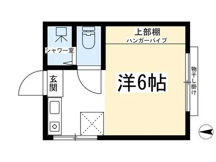 KOGA イースト(1K/2階)の間取り写真