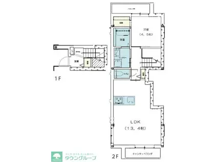 マンション北葛西5丁目(1LDK/1階)の間取り写真