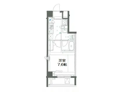 AZEST赤塚新町(1K/2階)の間取り写真