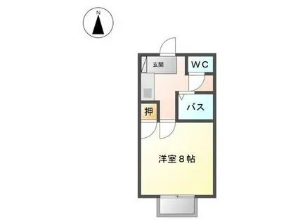 メルシーY&K(1K/1階)の間取り写真