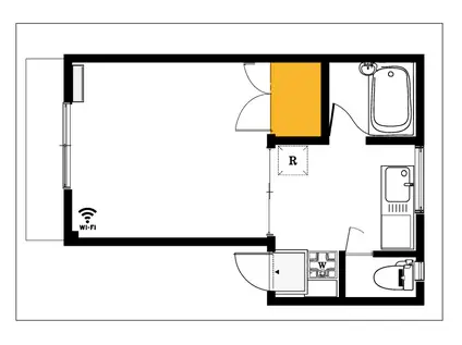 操山Kマンション(1K/2階)の間取り写真