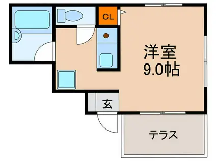 シャトーグレイス(ワンルーム/1階)の間取り写真