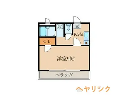 メゾンJ(1K/3階)の間取り写真