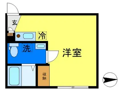 東新小岩5丁目マンション(ワンルーム/3階)の間取り写真