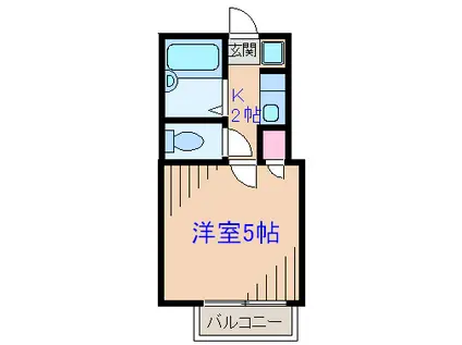 ル・ジャルダン・オオクラヤマB棟(1K/1階)の間取り写真