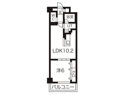 STANZA神村(1LDK/2階)の間取り写真