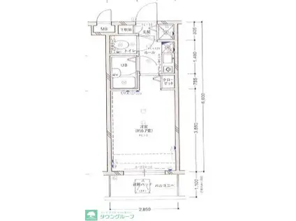 エクセリア高円寺(1K/2階)の間取り写真