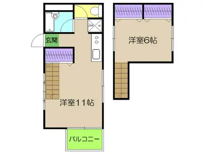 エトワール桜井町(1LDK/4階)の間取り写真