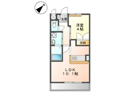 エルシオン(1LDK/1階)の間取り写真