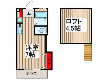 イル・クオ―レ(ワンルーム/1階)の間取り写真