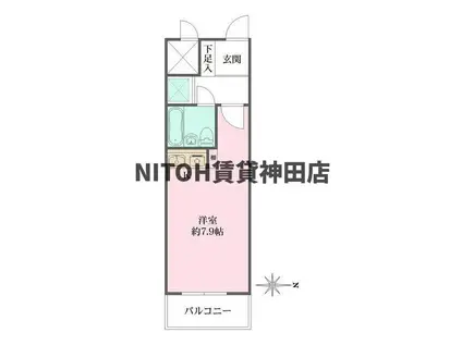 シティコープ浅草橋90(ワンルーム/8階)の間取り写真