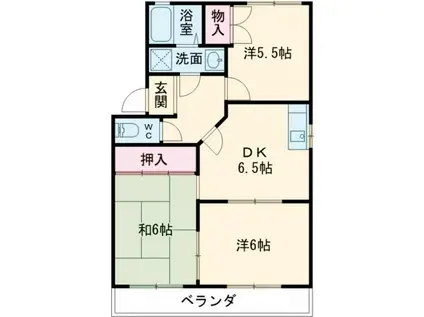 サンジェイド(3DK/1階)の間取り写真