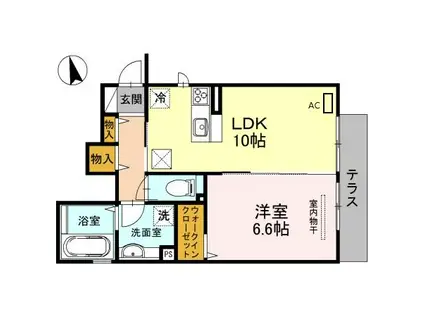 セジュールシャトレー(1LDK/1階)の間取り写真