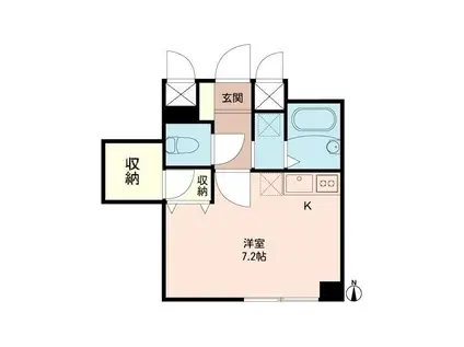 FLAT・N(ワンルーム/1階)の間取り写真