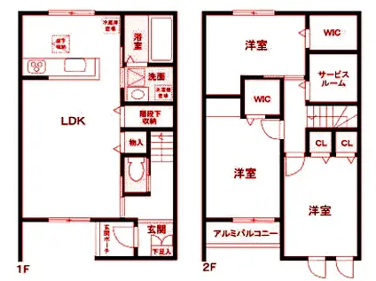 パールグレイス(3SLDK/1階)の間取り写真